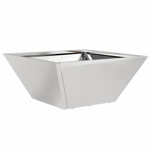 vidaXL Cache-pot de jardin Argent 35 x 35 x 15 cm Acier inoxydable