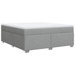 vidaXL Sommier à lattes de lit avec matelas Gris clair 180x200cm Tissu