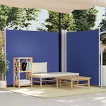 vidaXL Auvent latéral rétractable Bleu 160 x 600 cm