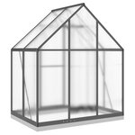 vidaXL Serre avec cadre de base anthracite 169x114x202 cm aluminium