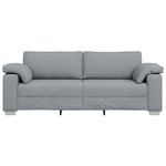 vidaXL Canapé avec coussin Gris clair 219 x 77 x 82 cm tissu