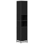 vidaXL Cabinet de salle de bain Chêne noir 35 x 37 5 x 188 5 cm