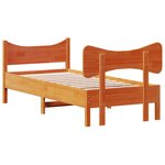 vidaXL Cadre de lit sans matelas cire marron 100x200cm bois pin massif