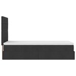vidaXL Lit ottoman avec matelas noir 100x200 cm tissu