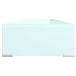 vidaXL Meuble TV/Support pour moniteur 90x30x13 cm verre vert