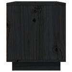 vidaXL Meuble TV Noir 80x35x40 5 cm Bois de pin massif