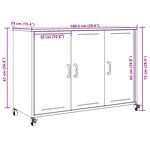 vidaXL Buffet anthracite 100 5x39x72 cm acier
