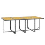vidaXL Ensemble à manger de jardin coussins 9Pièces Résine tressée Gris