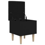vidaXL Banc de rangement noir 42x42x46 cm bois d'ingénierie