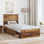 vidaXL Cadre de lit Bois ancien 90 x 200 cm Pin massif