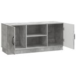 vidaXL Meuble TV Gris béton 102 x 34 5 x 47 cm Bois d'ingénierie