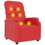 vidaXL Fauteuil de massage Rouge Similicuir