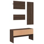 vidaXL Ensemble de meubles de couloir 4 Pièces chêne marron