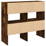 vidaXL Étagères à chaussures 2 Pièces empilable chêne fumé 89 5x30x40 cm