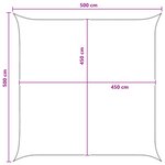vidaXL Voile d'ombre Jaune et blanc 5 x 5 m HDPE