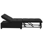 vidaXL Canapé-lit escamotable 67cm Noir Microfibre