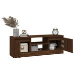 vidaXL Meuble TV avec porte Chêne marron 102x30x36 cm