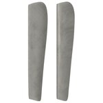 vidaXL Tête de lit avec oreilles Gris clair 103x23x118/128 cm Velours