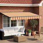 vidaXL Cadre de store manuel avec LEDs 3 5 x 2 5 m