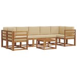 vidaXL Ensemble de canapés d'extérieur 8 Pièces Naturel et Beige