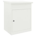 vidaXL Boîte de dépôt de colis Blanc 44 x 35 x 59 cm Acier