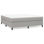 vidaXL Cadre de lit gris clair 180x200 cm tissu