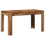 vidaXL Table à manger vieux bois 140x74 5x76 cm bois d'ingénierie