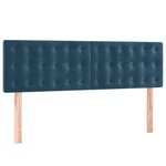 vidaXL Sommier à lattes de lit et matelas Bleu foncé 140x190cm Velours