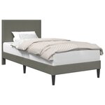 vidaXL Cadre de lit Gris clair 90 x 200 cm Tissu en velours côtelé