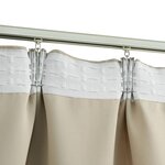 Vidaxl rideaux occultants avec crochets 2 pièces beige 140x175 cm