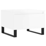 vidaXL Tables basses 2 Pièces blanc brillant 50x46x35cm bois d'ingénierie