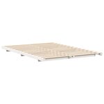 vidaXL Cadre de lit surélevé Blanc 140 x 200 cm Bois massif en pin
