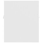 vidaXL Armoire d'évier avec lavabo intégré Blanc Aggloméré