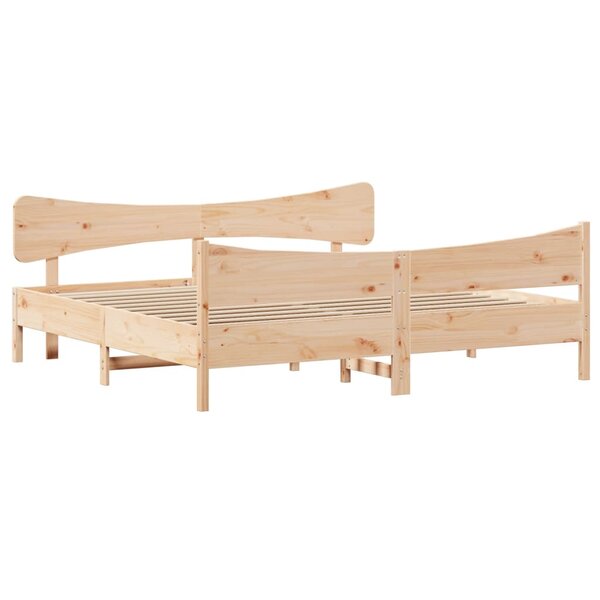 vidaXL Cadre de lit sans matelas 200x200 cm bois massif de pin