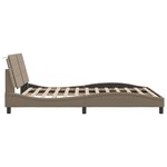 vidaXL Cadre de lit avec lumières LED cappuccino 160x200 cm similicuir