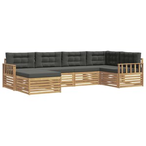 vidaXL Ensemble de canapés d'extérieur 6 Pièces Blanc et anthracite