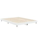 vidaXL Cadre de lit sans matelas blanc 135x190 cm bois d'ingénierie