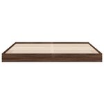vidaXL Cadre de lit chêne marron 180x200 cm bois d'ingénierie