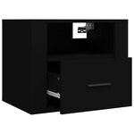 vidaXL Tables de chevet murales 2 Pièces Noir 50x36x40 cm