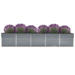 vidaXL Lit surélevé de jardin Acier galvanisé 400x80x77 cm Gris