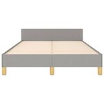 vidaXL Cadre de lit sans matelas gris clair 120x190 cm tissu