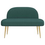vidaXL Banc rembourré avec dossier Vert foncé 110 x 60 x 76 cm