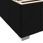 vidaXL Cadre de lit avec matelas Noir 120 x 190 cm tissu