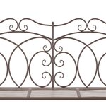 vidaXL Banc de jardin 104 cm Fer Marron antique