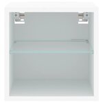 vidaXL Meubles TV muraux avec lumières LED 2 Pièces blanc 30x28 5x30 cm