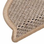 vidaXL Tapis d'escalier autocollants 30 Pièces 56x17x3 cm beige clair