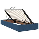 vidaXL Lit de rangement LED avec matelas Bleu 180 x 200 cm Tissu