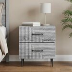 vidaXL Cabinet de chevet avec tiroir Sonoma gris 43 x 34 5 x 47 5 cm
