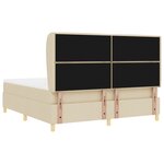 Lit à ressorts vidaXL avec matelas Crème 180x200 cm en tissu