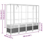 vidaXL Jardinière surélevée avec housse aspect rotin 160x40x138 cm